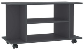 vidaXL Έπιπλο Τηλεόρασης με Ρόδες Γκρι 80x40x40 εκ. από Μοριοσανίδα