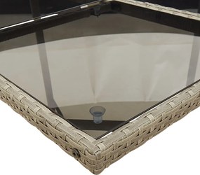 vidaXL Σετ Τραπεζαρίας Κήπου 7 τεμ. Γκρι Συνθ. Ρατάν με Μαξιλάρια