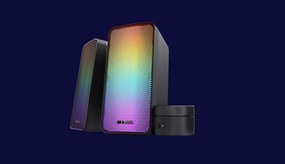Trust TR-24587 Gxt 611 Wezz Ηχεία Υπολογιστή 2.0 με RGB Φωτισμό και Ισχύ 12W σε Μαύρο Χρώμα