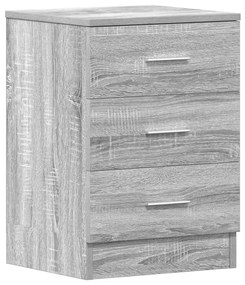 vidaXL Κομοδίνα 2 Τεμ. Γκρι Sonoma 38x35x56 εκ. από Επεξεργασμένο Ξύλο