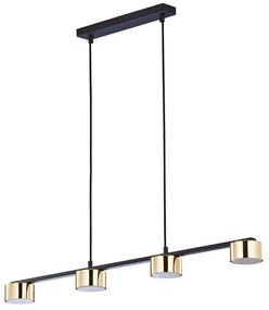 Φωτιστικό Οροφής - Ράγα Dallas 6094 4xGX53 10W 83x140,5cm Gold TK Lighting