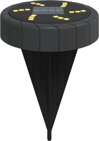 vidaXL Ηλιακά Φωτιστικά Δαπέδου με Στήριγμα Εδάφους 4 τεμ. Θερμό Λευκό