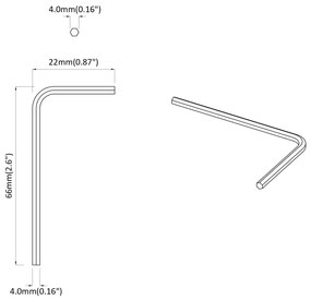 vidaXL Εξαγωνικό Κλειδί 2 pcs Ασημί 32 x 86 χιλ. Ατσάλι