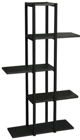 Επιδαπέδια ραφιέρα Ploko pakoworld ανθρακί μελαμίνης-μαύρο μέταλλο 60x24x110εκ