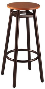 Bar stool No 169 Μαύρο, Δρύς