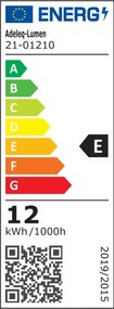 Led απλίκα PC 12W με ενδιάμεσο λευκό φως 4000K σε λευκό χρώμα IP65 εξωτερικού χώρου