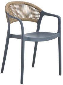 BERY DARK GREY ΠΟΛΥΘΡΟΝΑ ΠΟΛ/ΝΙΟΥ ZITA PLUS 57X54X81εκ.
