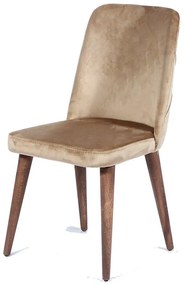 Καρέκλα LOTUS ξύλο φυσικό χρώμα /ύφασμα ATLAS LİMA 07 - Βελούδο - 783-1109