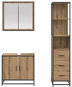 vidaXL Σετ Επίπλων Μπάνιου 3 pcs Artisan Oak Επεξεργασμένο ξύλο