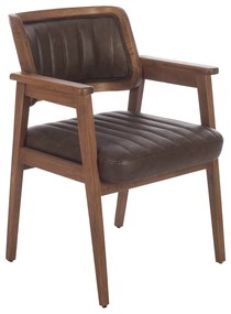 Καρέκλα LAZIO καρυδί ξύλο ύφασμα κυψέλη
