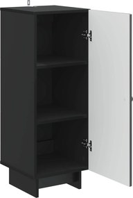 vidaXL Πλαϊνό γραφείο Μαύρο 33 x 34,5 x 90 εκ Επεξεργασμένο Ξύλο
