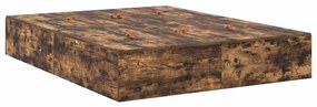 vidaXL Σκελετός Κρεβατιού Καπνιστή δρυς 190 x 140 x 31.5 εκ.