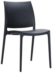 Καρέκλα Στοιβαζόμενη MAYA Μαύρο PP 44x50x81cm