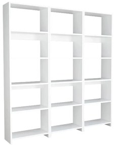 Βιβλιοθήκη Rabuku pakoworld σε λευκή απόχρωση 146x22x160εκ