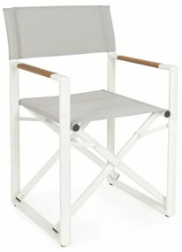 Πτυσσόμενη Καρέκλα Με Μπράτσα Lagun Λευκή 51x54x86εκ. - Λευκό