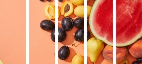 Εικόνα 5 μερών ζουμερά καλοκαιρινά φρούτα - 200x100