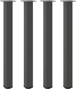 vidaXL Πόδια Τραπεζιού Μπαρ 4 τεμ. Ανθρακί 100-102 εκ. Ατσάλι