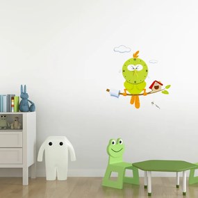 LED Παιδική Απλίκα Τοίχου Bird 0,6W Clock Πολύχρωμο