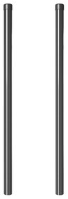 vidaXL Πό posts φράχτη 2 pcs Γκρι 100 cm Ατσάλι με Επικάλυψη Πούδρας