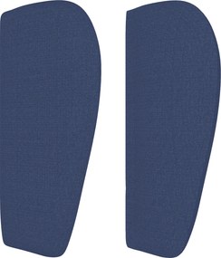 vidaXL Κρεβάτι Boxspring με Στρώμα Μπλε 90x200 εκ.Υφασμάτινο