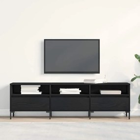 vidaXL Ντουλάπι TV Μαύρη δρυς 150 x 30 x 44.5 εκ. Επεξεργασμένο ξύλο
