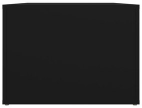 Τραπεζάκι Σαλονιού Μαύρο 80x50x36 εκ. Επεξεργασμένο Ξύλο - Μαύρο