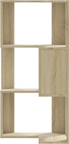 vidaXL Βιβλιοθήκη Γωνιακή 3 Επ. Sonoma Δρυς 50x50x102εκ Επεξ. Ξύλο