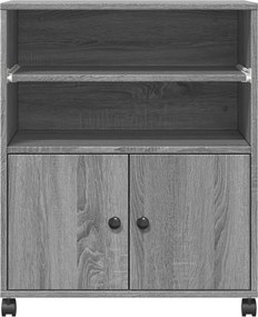 vidaXL Βάση Εκτυπωτή με Ρόδες Γκρι Sonoma 60 x 48 x 74 εκ.