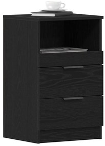 vidaXL Κομοδίνο Μαύρη δρυς 40 x 35 x 65 εκ. Επεξεργασμένο ξύλο