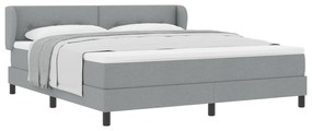 vidaXL κρεβάτι με μαξιλάρι  σε ανοιχτό γκρι 180x200 εκ. ύφασμα