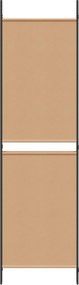 vidaXL 3-Panel Room Divider Μπεζ 150 x 180 cm Ύφασμα