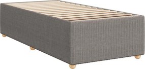 vidaXL Κρεβάτι Boxspring με Στρώμα Taupe 90x190 εκ.Υφασμάτινο