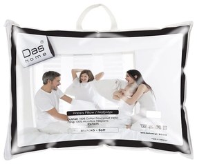 Μαξιλάρι Ύπνου Happy 1025 White Das Home 50Χ70 Cotton-Microfiber