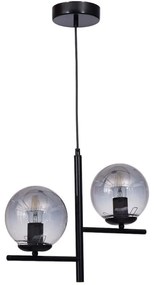 Φωτιστικό Οροφής 534LUN5952 42x15x80cm 2xE27 40W Black-Fume Opviq