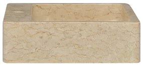 vidaXL Νιπτήρας Κρεμ 40 x 40 x 12 εκ. Μαρμάρινος