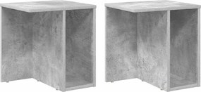 vidaXL End Table 2 pcs Σκυρόδεμα Γκρι 37 x 32 x 40 εκ