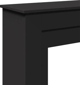 vidaXL Πλαίσιο Τζακιού Μαύρο 90x30x90 εκ. από Επεξ. Ξύλο