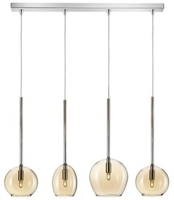 Φωτιστικό Οροφής - Ράγα 01156-09BR G9 LED 85cm Amber Luma