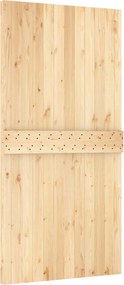 vidaXL Συρόμενη Πόρτα Φυσικό και Λευκό 100 x 210 cm