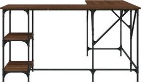 vidaXL Γραφείο Καφέ Δρυς 139x139x75 εκ. από Επεξεργασμένο Ξύλο