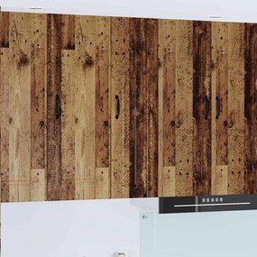 vidaXL Κρεμαστό ντουλάπι κουζίνας με ράφι Παλιό Ξύλο 30 x 31 x 100 εκ.