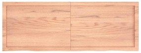 vidaXL Ράφι Τοίχου Ανοιχτό Καφέ 140x50x(2-6)εκ. Επεξ. Μασίφ Ξύλο Δρυός