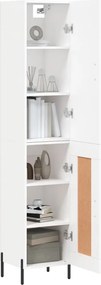 vidaXL Ντουλάπι Λευκό 34,5 x 34 x 180 εκ. από Επεξεργασμένο Ξύλο