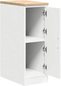 vidaXL ντουλάπι αποθήκευσης γκαράζ Λευκό 30x51x85 εκ μασίφ ξύλο πεύκο