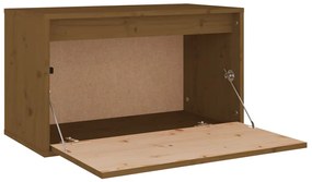 vidaXL Ντουλάπι Τοίχου Καφέ Μελί 60 x 30 x 35 εκ. Μασίφ Ξύλο Πεύκου