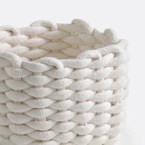 Σετ 2 πλεκτά καλάθια με χοντρή πλέξη, ESIAK