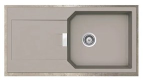 Schock Cristalite Manhattan Concrete Beton Ένθετος Νεροχύτης 100x51cm