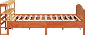 vidaXL Σκελετός Κρεβ. Χωρίς Στρώμα Καφέ Κεριού 200x200 εκ Μασίφ Πεύκο