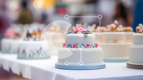 Σετ των 2 Intra Συλλεκτικό Ξύλινο Παζλ Plywood 4mm - Κομψή οθόνη επιδορπίων με κέικ και cupcakes Σε Ξύλινο Κουτί - Διαστάσεις: 10x10 cm – 25 κομμάτια