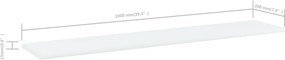 vidaXL Ράφια Βιβλιοθήκης 4 τεμ. Λευκά 100x20x1,5 εκ. από Επεξ. Ξύλο